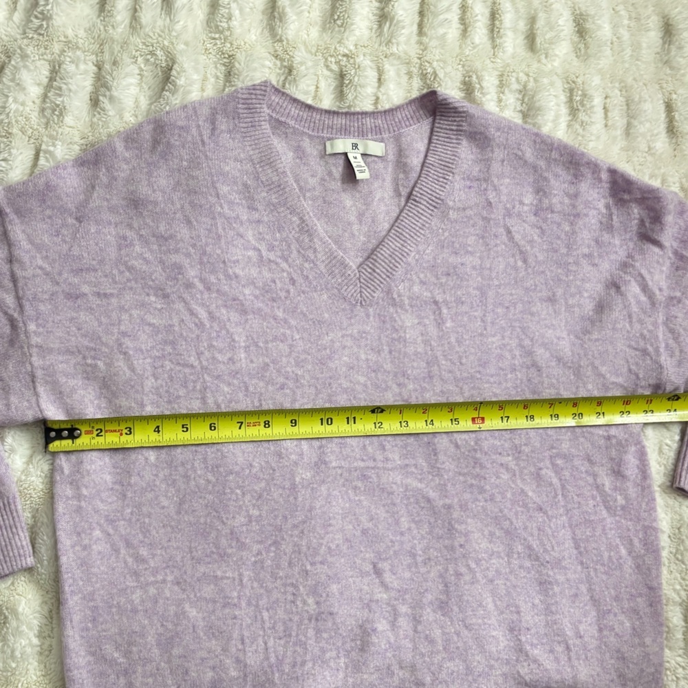 BANANA REPUBLIC Women's V-Neck Sweater - Light Pink 100% CASHMERE - Picture 13 of 13